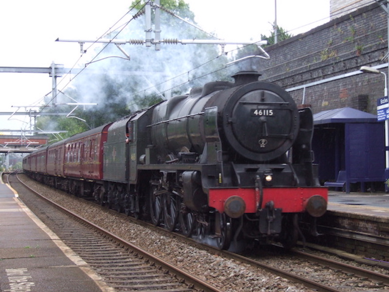 46115 'Scots Guardsman' passing through Eccles Sunday Aug 21st 2016